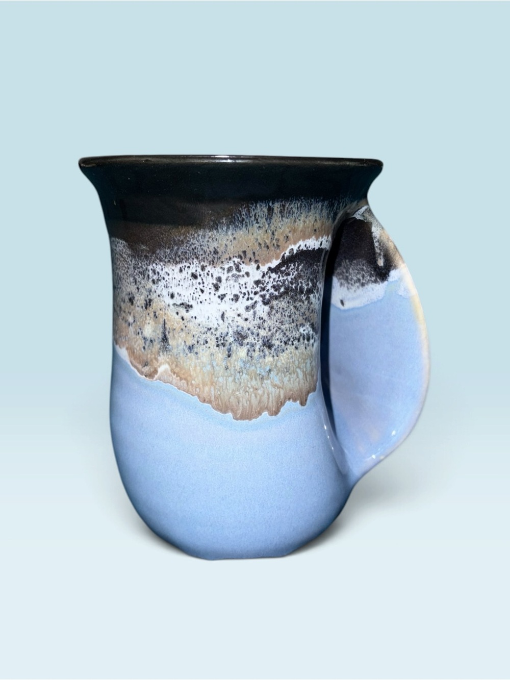 Neher Pottery Tea Coffee Handwarmer Mug Right Hand MSRP $47